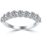 2.10 Carat F-VS Micro Pave Diamond Wedding Band 14k White Gold Anniversary Ring