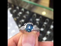 FD-691 - 2.18 Carat Extremely Rare Fancy Blue Diamond Engagement Ring Set in Platinum