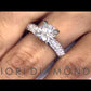 ER-1001 - 4.05 Carat E-SI2 Round Diamond Engagement Eternity Ring 14k White Gold
